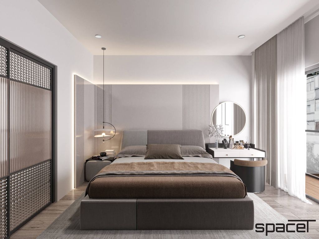 Phòng ngủ - Căn hộ D'Lusso Quận 2 - Phong cách Modern  | Space T