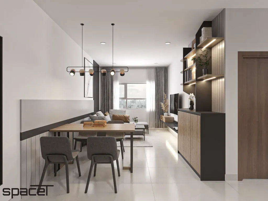 Phòng ăn - Căn hộ Topaz Elite Quận 8 - Phong cách Modern | Space T