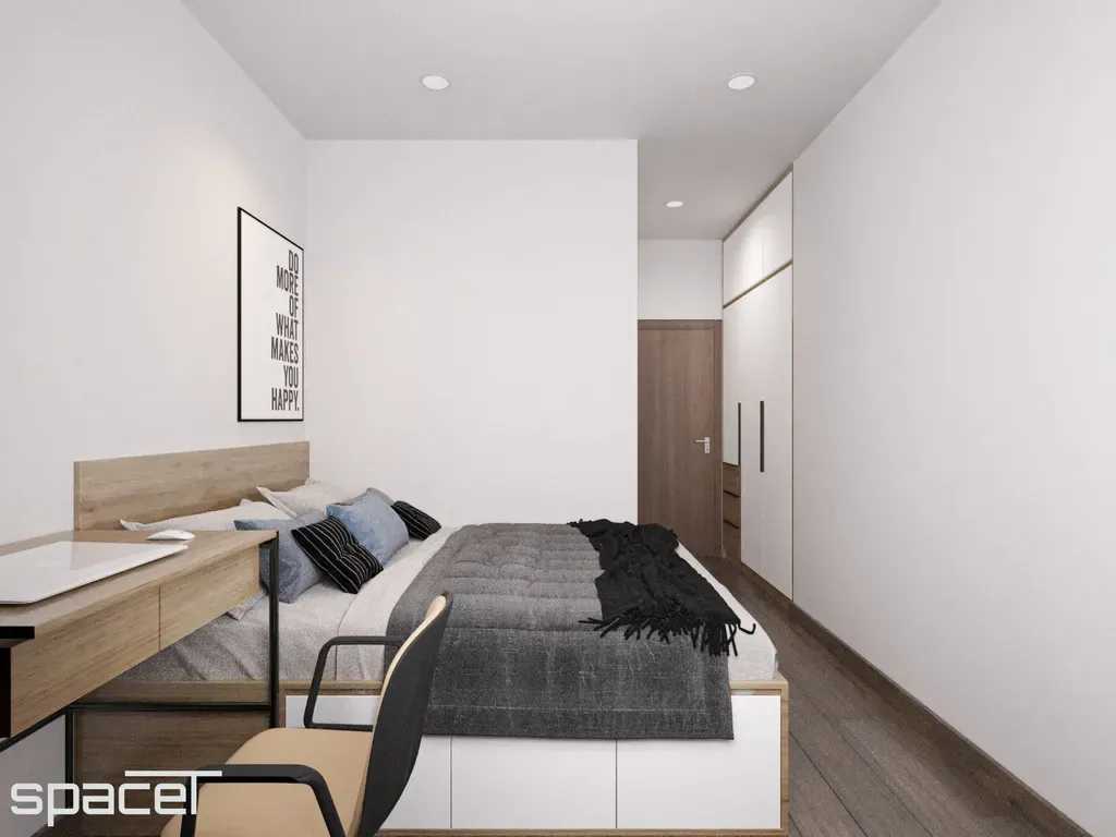 Phòng ngủ - Căn hộ Topaz Elite Quận 8 - Phong cách Modern | Space T