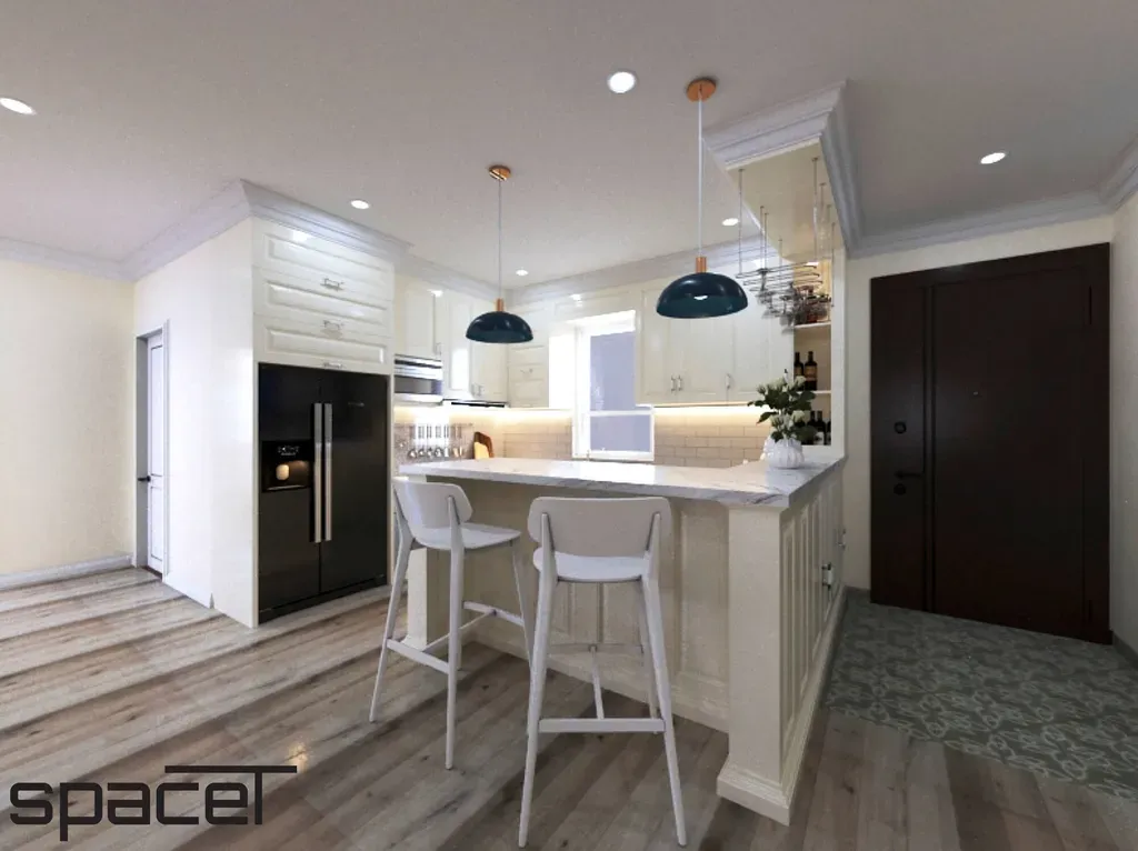 Phòng bếp - Căn hộ Sunrise Cityview Quận 7 - Phong cách Neo Classic | Space T