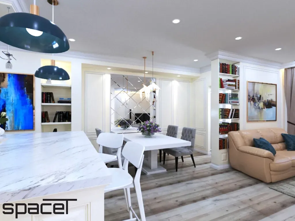 Phòng ăn - Căn hộ Sunrise Cityview Quận 7 - Phong cách Neo Classic | Space T