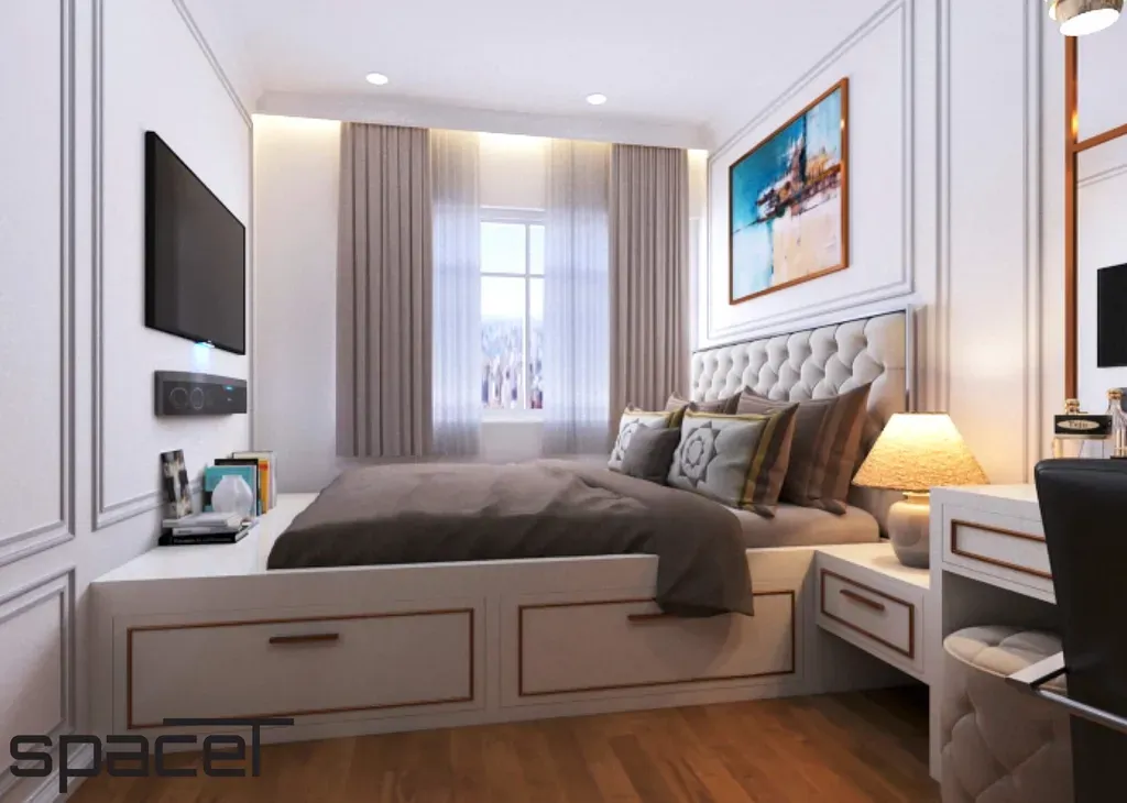 Phòng ngủ - Căn hộ Sunrise Cityview Quận 7 - Phong cách Neo Classic | Space T