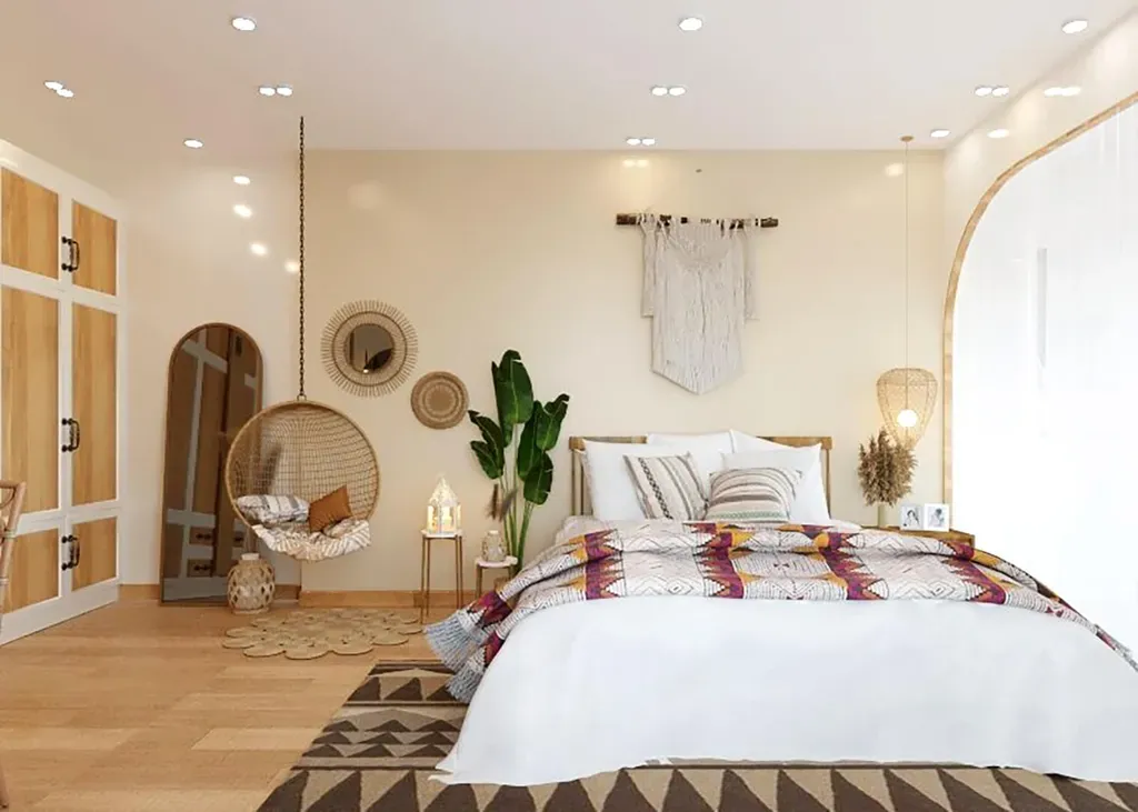 Phòng ngủ Nhà phố Quận 3 - Phong cách Bohemian | Space T