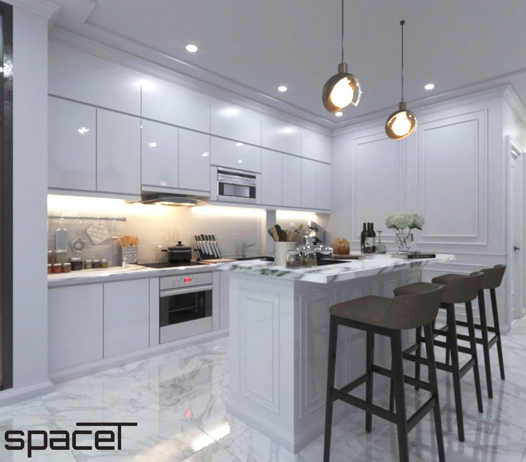 Phòng bếp - Biệt thự Quận 2 - Phong cách Neo Classic  | Space T