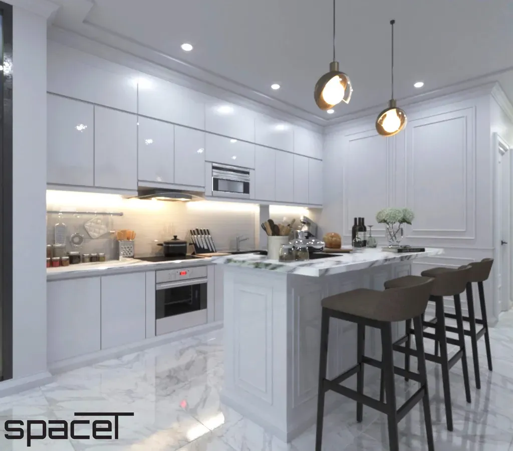 Phòng bếp - Biệt thự Quận 2 - Phong cách Neo Classic | Space T