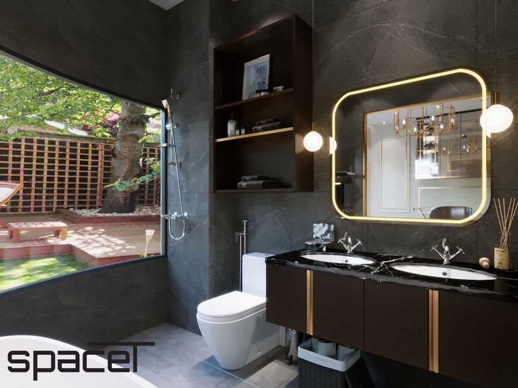 Phòng tắm - Phòng ngủ Biệt thự Gò Vấp - Phong cách Neo Classic  | Space T