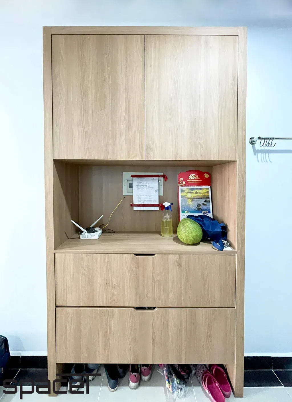 Lối vào - Căn hộ Hoàng Anh Giai Việt Quận 8 - Phong cách Scandinavian | Space T