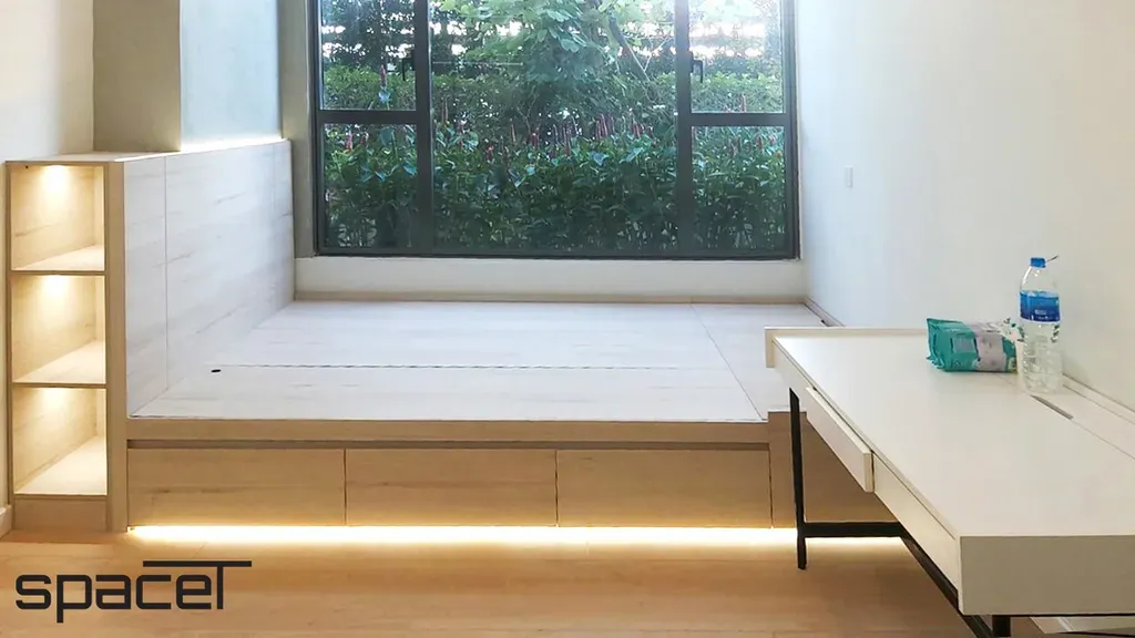 Phòng ngủ - Căn hộ studio Rivergate Residence Quận 4 - Phong cách Japandi | Space T