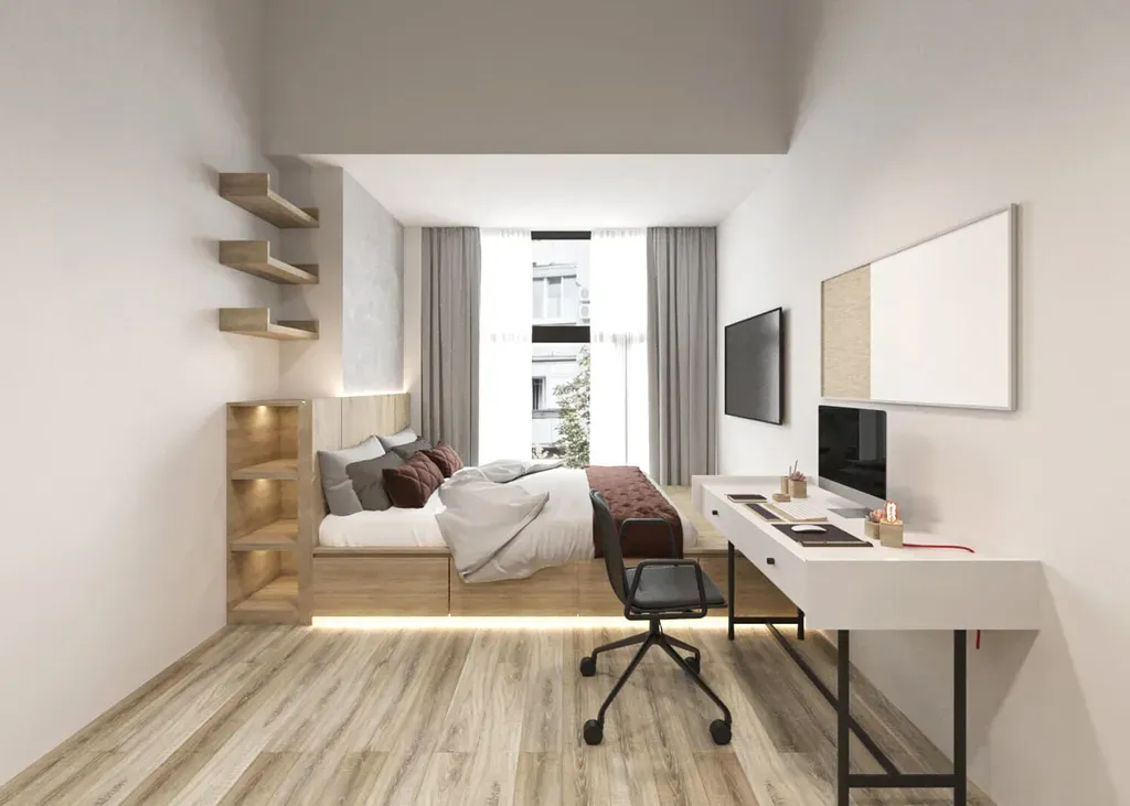 Căn hộ studio Rivergate Residence Quận 4 27m2 - Phong cách Japandi | Space T