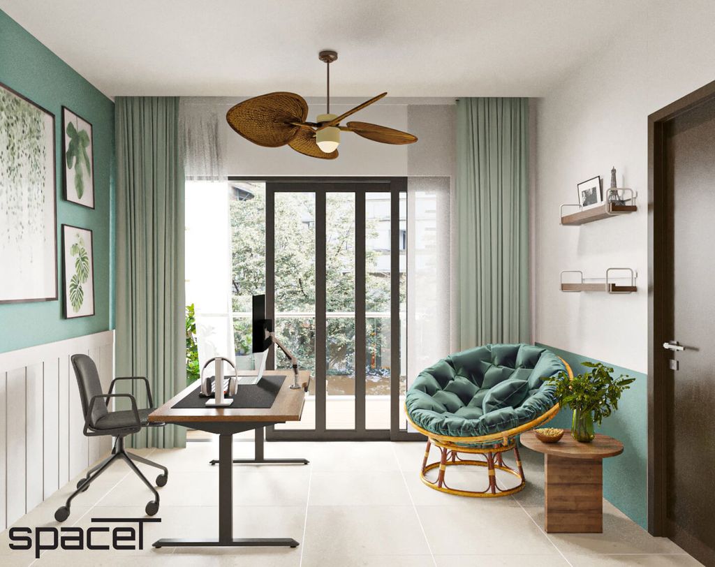 Phòng làm việc - Căn hộ River Panorama Quận 7 - Phong cách Modern  | Space T