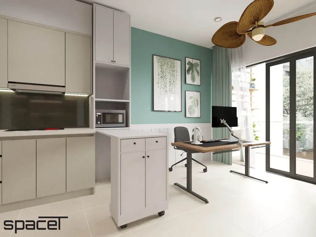 Phòng làm việc - Căn hộ River Panorama Quận 7 - Phong cách Modern | Space T
