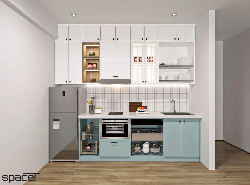 Phòng bếp - Cải tạo bếp Căn hộ Citisoho Quận 2 15m2 - Phong cách Modern | Space T