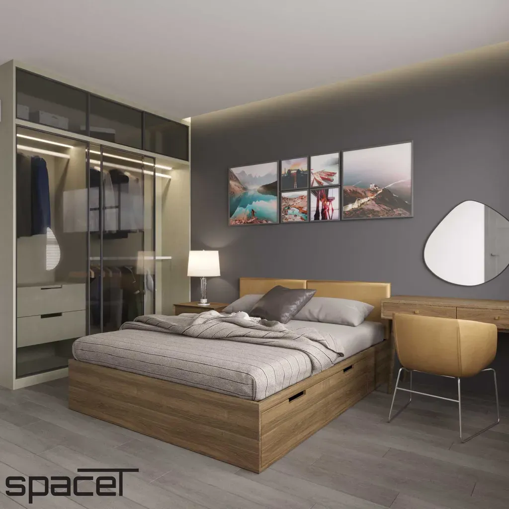 Phòng ngủ - Phòng ngủ Villa Hoàng Quốc Việt Quận 7 - Phong cách Modern | Space T