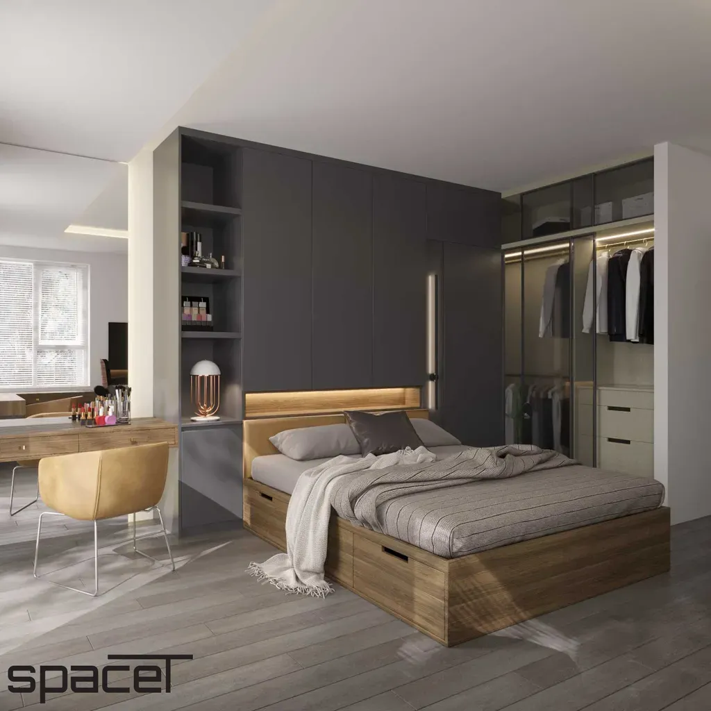 Phòng ngủ - Phòng ngủ Villa Hoàng Quốc Việt Quận 7 - Phong cách Modern | Space T