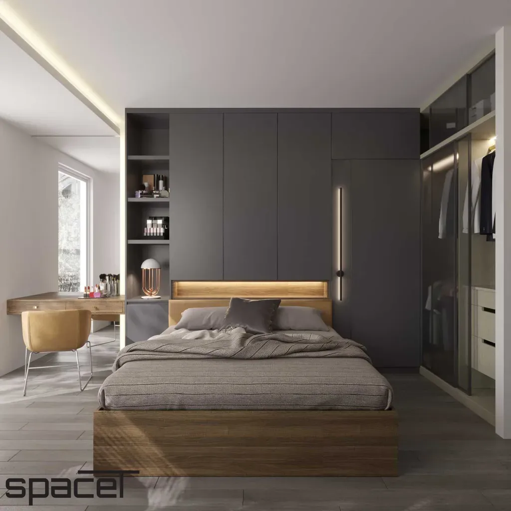 Phòng ngủ - Phòng ngủ Villa Hoàng Quốc Việt Quận 7 - Phong cách Modern | Space T