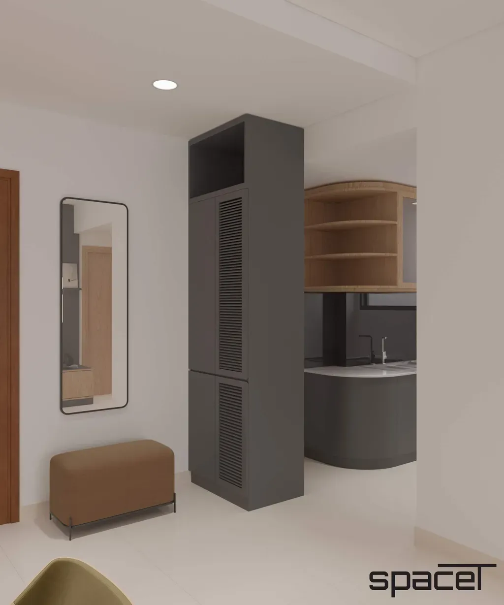 Lối vào - Căn hộ The Sun Avenue Quận 2 51m2 - Phong cách Modern | Space T
