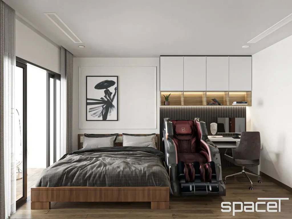 Phòng ngủ - Căn hộ Vinhomes Central Park - Phong cách Neo Classic | Space T