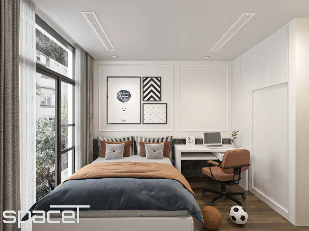 Phòng ngủ - Căn hộ Vinhomes Central Park - Phong cách Neo Classic | Space T