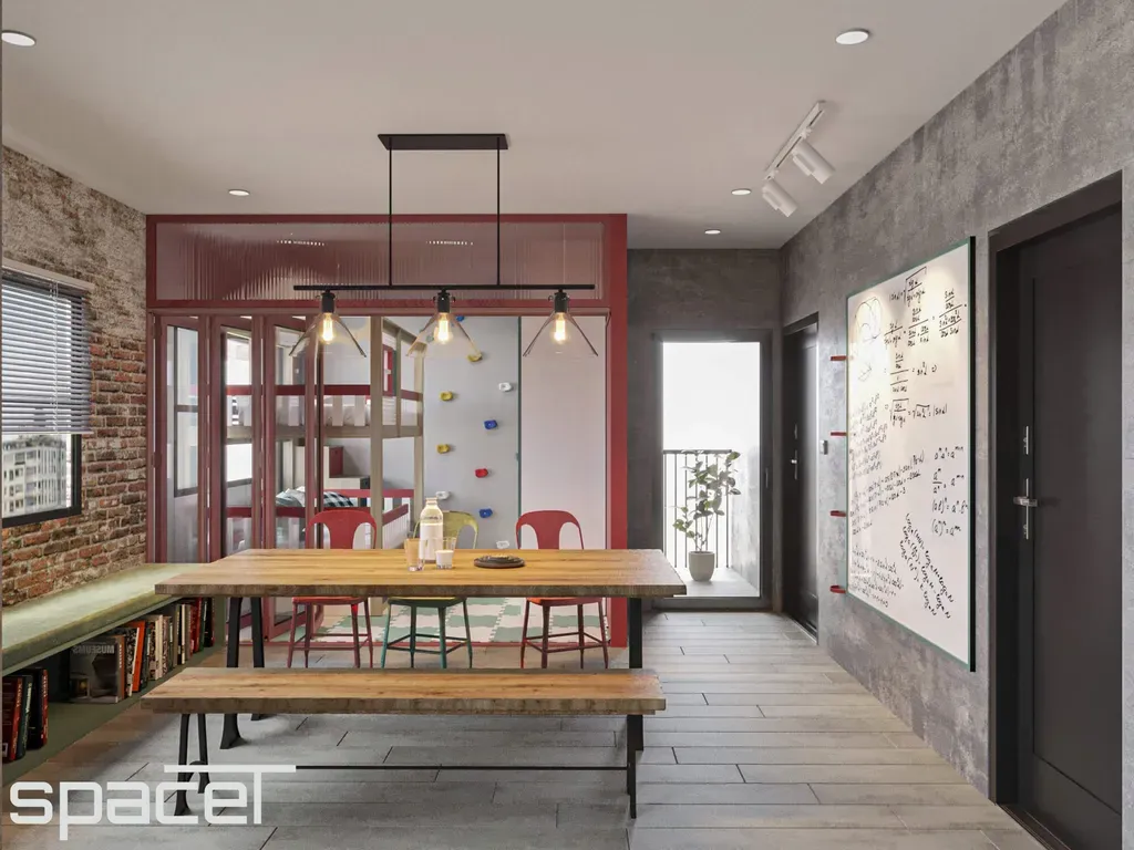 Phòng ăn - Căn hộ The Origami (Vinhomes Grand Park) - Phong cách Industrial | Space T