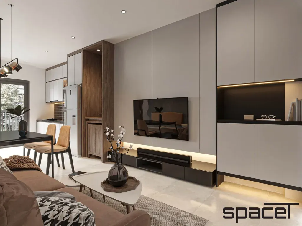 Phòng khách - Căn hộ Stown Bình Dương - Phong cách Modern | Space T