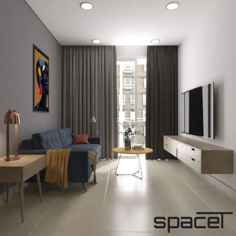 Phòng khách - Căn hộ Sky 89 Quận 7 - Phong cách Modern | Space T