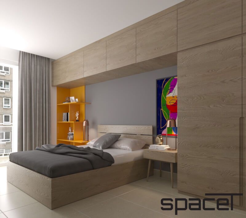 Phòng ngủ - Căn hộ Sky 89 Quận 7 - Phong cách Modern  | Space T