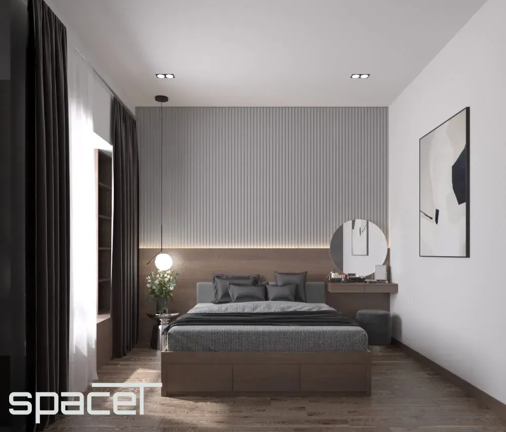Phòng ngủ - Căn hộ Scenic Valley Quận 7 - Phong cách Modern | Space T