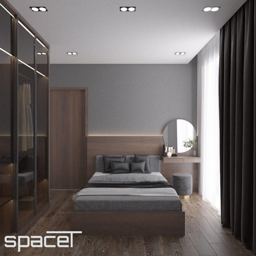 Phòng ngủ - Căn hộ Scenic Valley Quận 7 - Phong cách Modern  | Space T