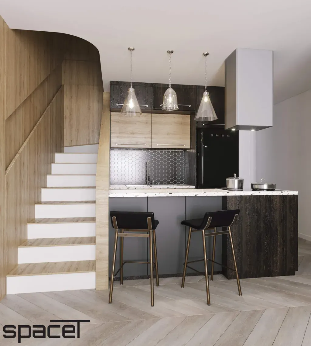 Phòng bếp - Căn hộ duplex Ricca Quận 9 - Phong cách Modern | Space T