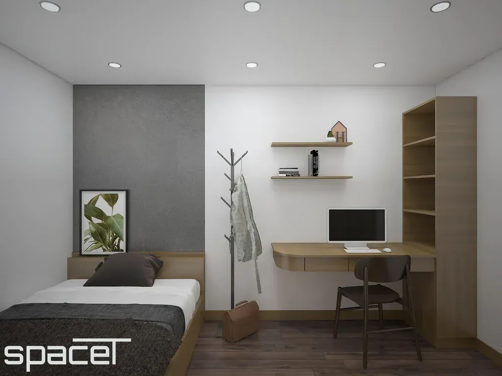 Phòng ngủ, Phòng làm việc - Căn hộ Lavida Plus Quận 7 - Phong cách Modern | Space T