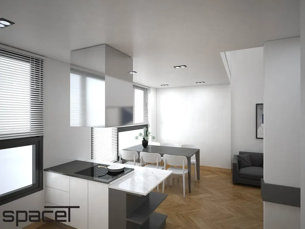 Phòng bếp, Phòng ăn - Căn hộ duplex Sunshine Diamond River - Phong cách Modern + Minimalist | Space T