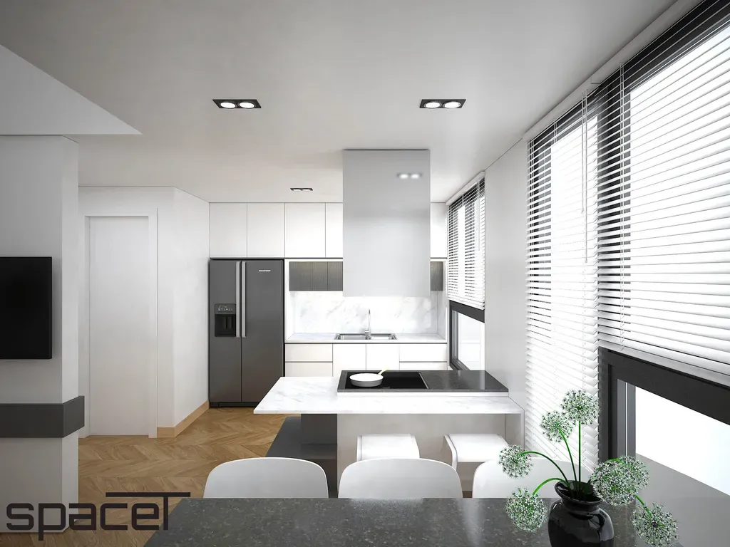 Phòng bếp, Phòng ăn - Căn hộ duplex Sunshine Diamond River - Phong cách Modern + Minimalist | Space T