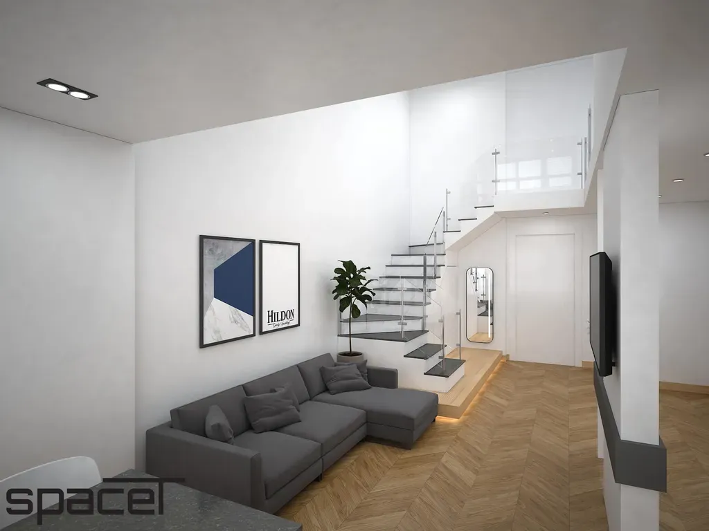 Phòng khách - Căn hộ duplex Sunshine Diamond River - Phong cách Modern + Minimalist | Space T