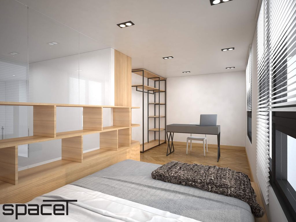 Phòng ngủ, Phòng làm việc - Căn hộ duplex Sunshine Diamond River - Phong cách Modern + Minimalist  | Space T