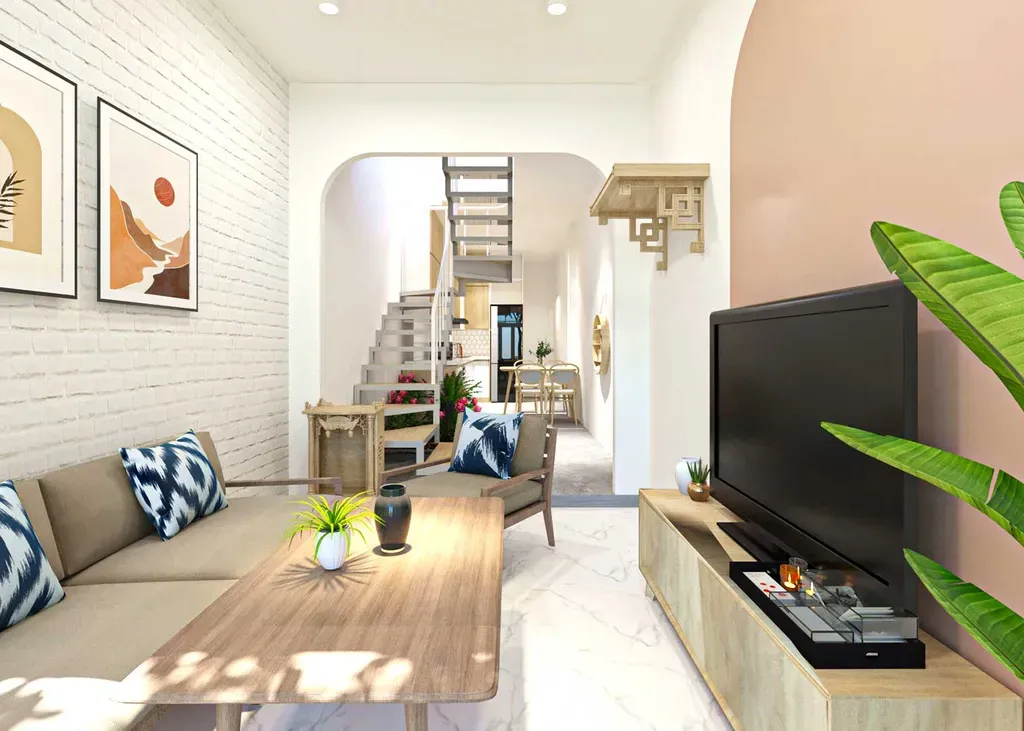 Nhà phố Quận 6 - Phong cách Scandinavian + Color Block | Space T