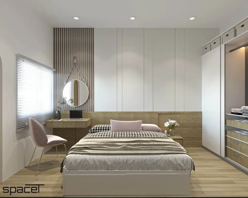 Phòng ngủ - Nhà phố Quận 6 - Phong cách Scandinavian + Color Block | Space T
