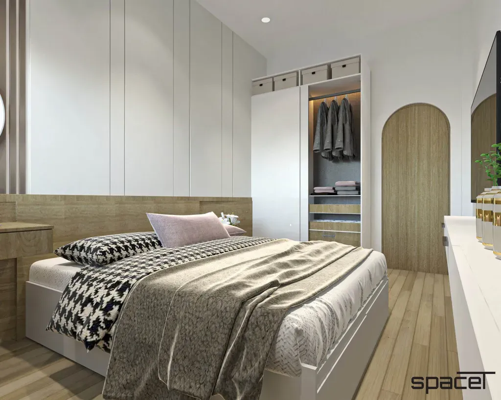 Phòng ngủ - Nhà phố Quận 6 - Phong cách Scandinavian + Color Block | Space T