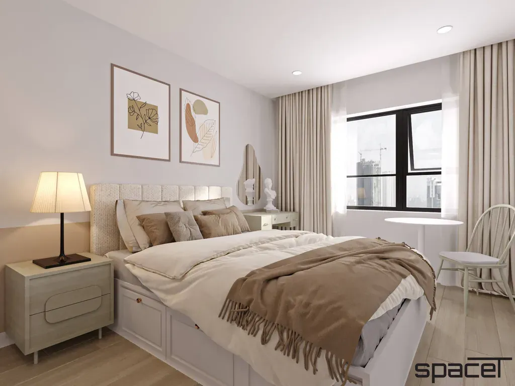Phòng ngủ - Căn hộ Masteri T5 Thảo Điền 71m2 - Phong cách Color Block + Scandinavian | Space T
