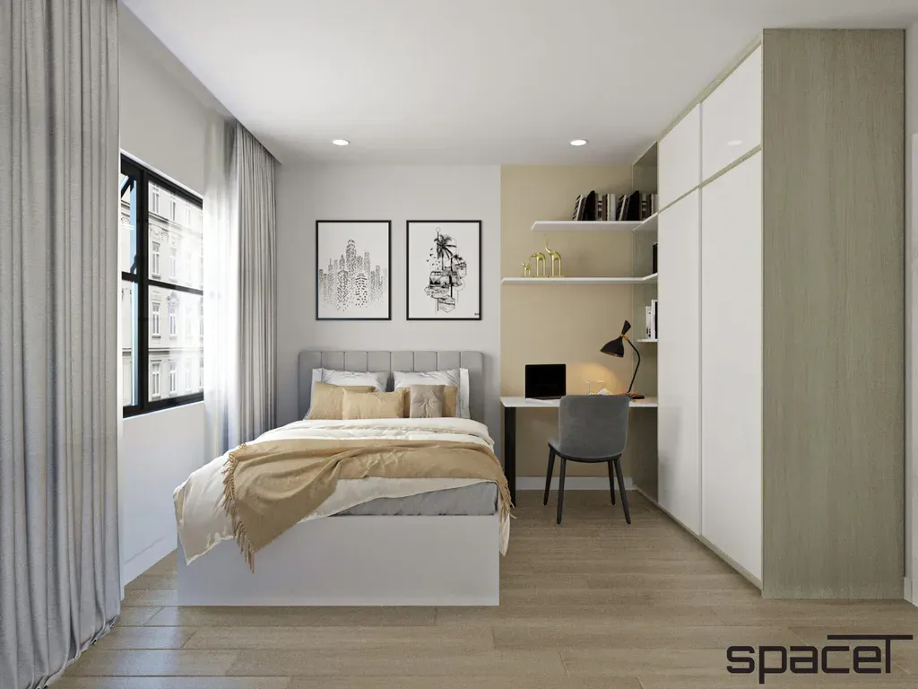 Phòng ngủ - Căn hộ Masteri T5 Thảo Điền 71m2 - Phong cách Color Block + Scandinavian | Space T