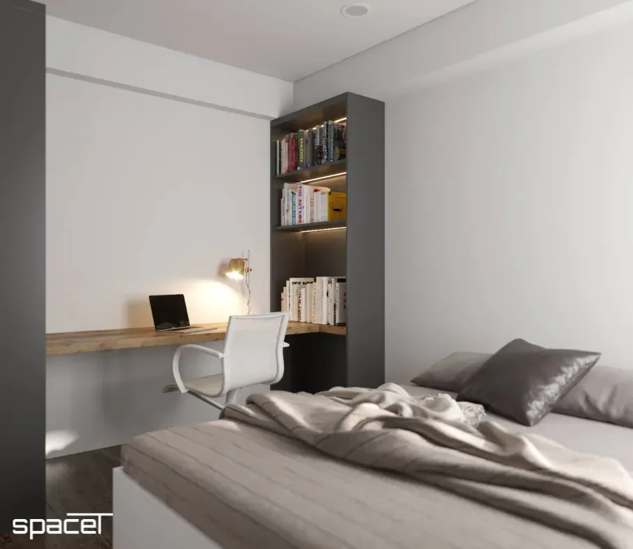 Phòng ngủ - Căn hộ Mizuki Park Bình Chánh 56m2 - Phong cách Modern | Space T