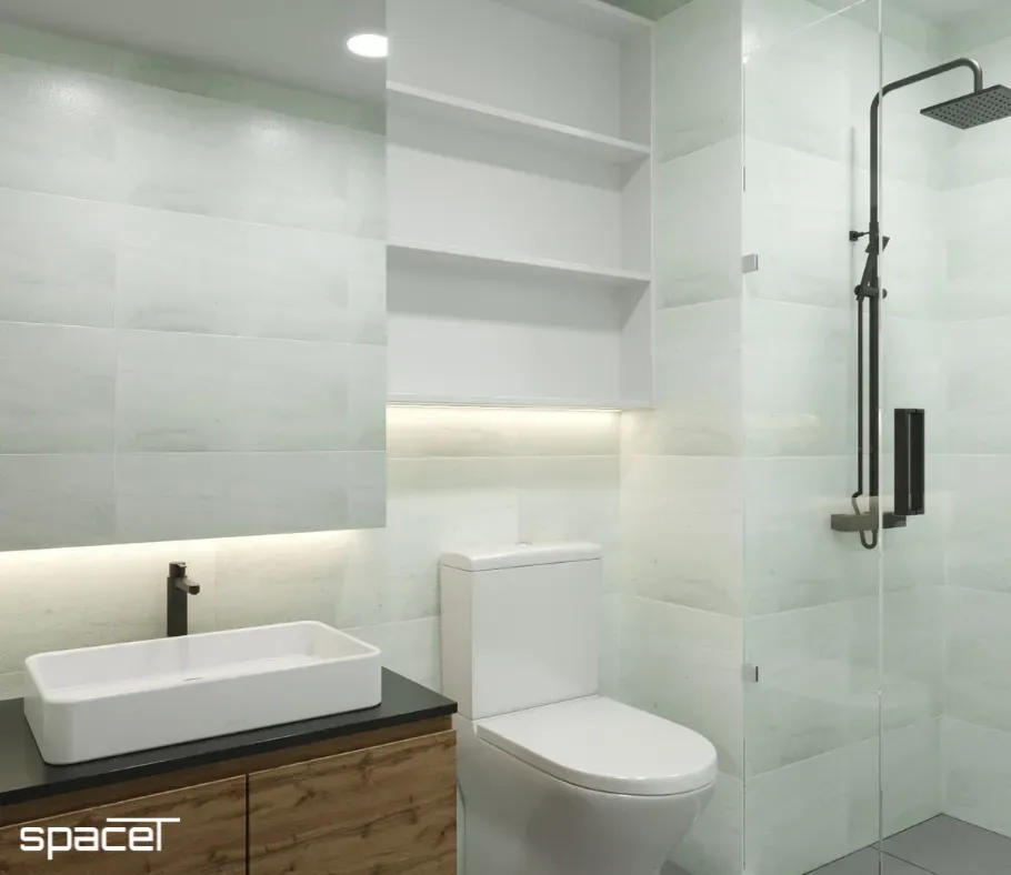 Phòng tắm - Căn hộ Mizuki Park Bình Chánh 56m2 - Phong cách Modern | Space T