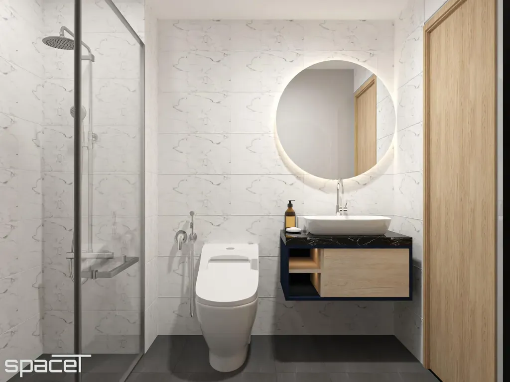 Phòng tắm - Căn hộ Happy One Bình Dương - Phong cách Color Block | Space T