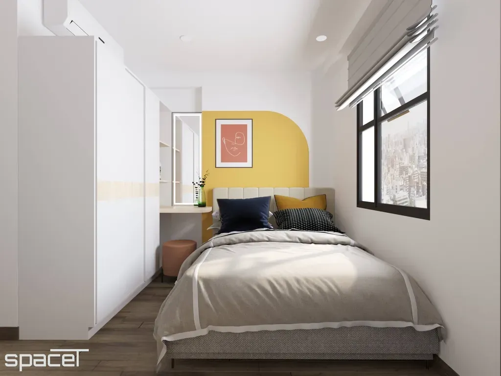 Phòng ngủ - Căn hộ Happy One Bình Dương - Phong cách Color Block | Space T