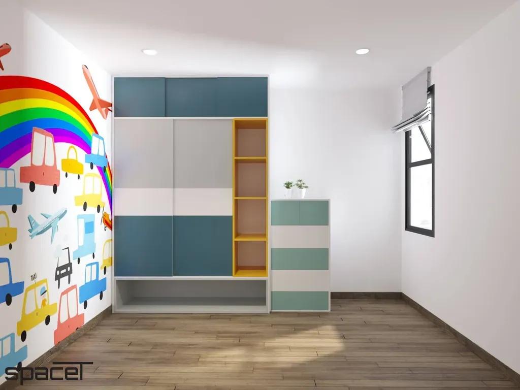 Phòng cho bé - Căn hộ Happy One Bình Dương - Phong cách Color Block | Space T