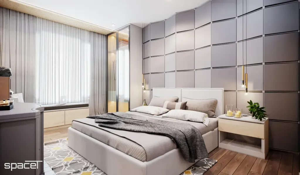 Phòng ngủ - Căn hộ Opal Bình Thạnh - Phong cách Modern | Space T