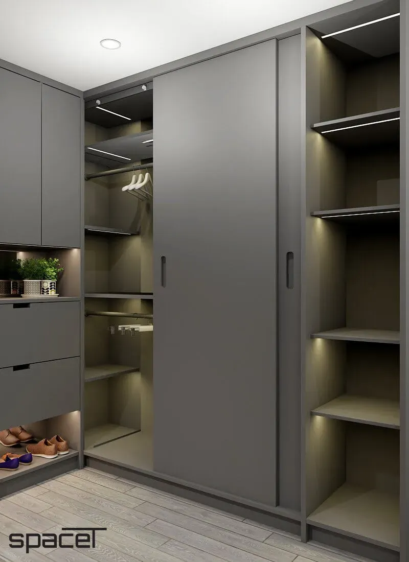 Phòng thay đồ - Căn hộ Saigon Pearl Bình Thạnh - Phong cách Modern + Minimalist | Space T