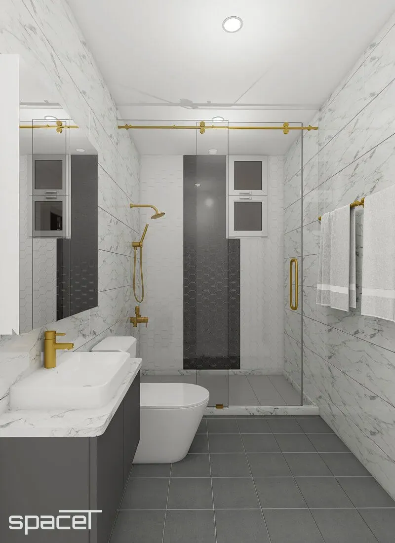 Phòng tắm - Căn hộ Saigon Pearl Bình Thạnh - Phong cách Modern + Minimalist | Space T