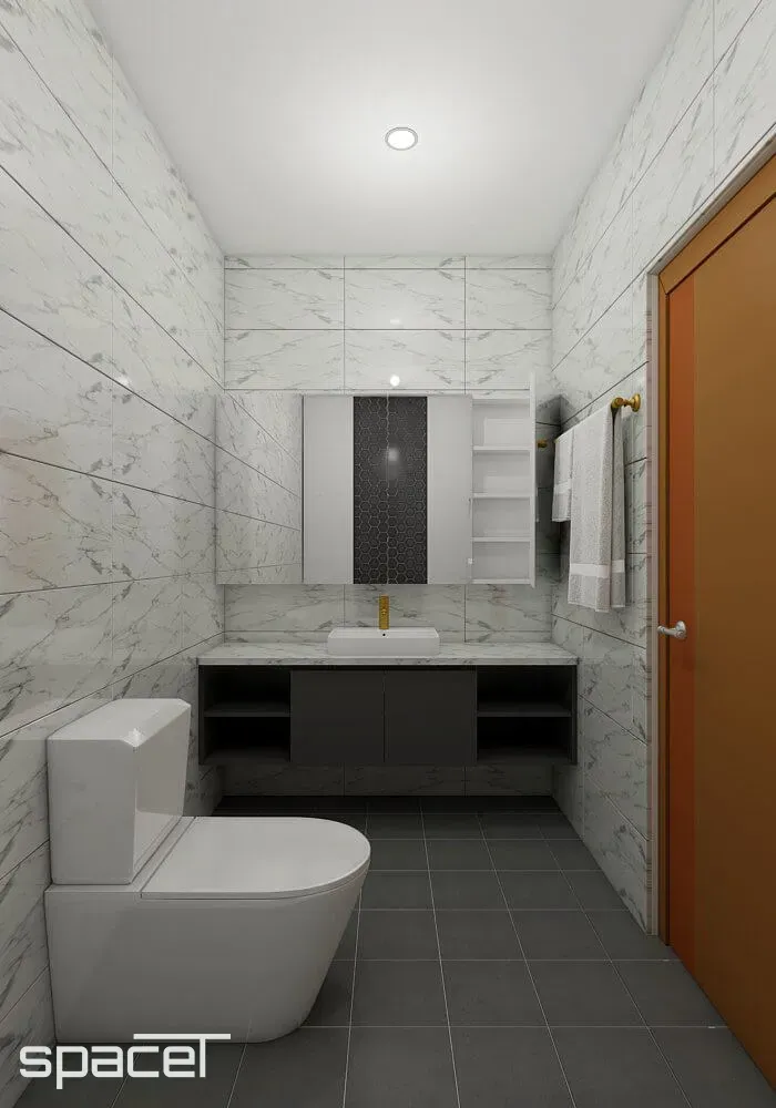 Phòng tắm - Căn hộ Saigon Pearl Bình Thạnh - Phong cách Modern + Minimalist | Space T