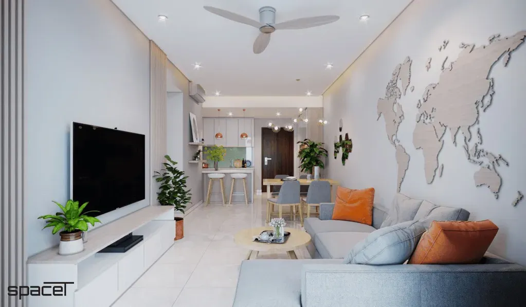 Phòng khách, Phòng ăn - Căn hộ One Verandah Quận 2 - Phong cách Scandinavian + Modern | Space T