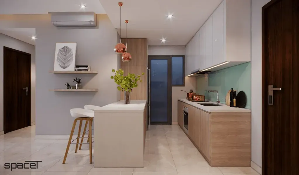 Phòng bếp - Căn hộ One Verandah Quận 2 - Phong cách Scandinavian + Modern | Space T